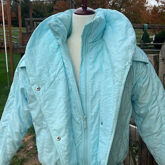Profile Vintage Ski Down filled Puffer Jacket Coat Women’s 8 Sky Blue - Picture 8 of 16